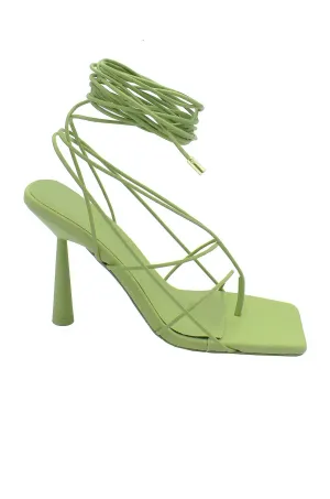Women's Lace Up Sandals In Apple Green