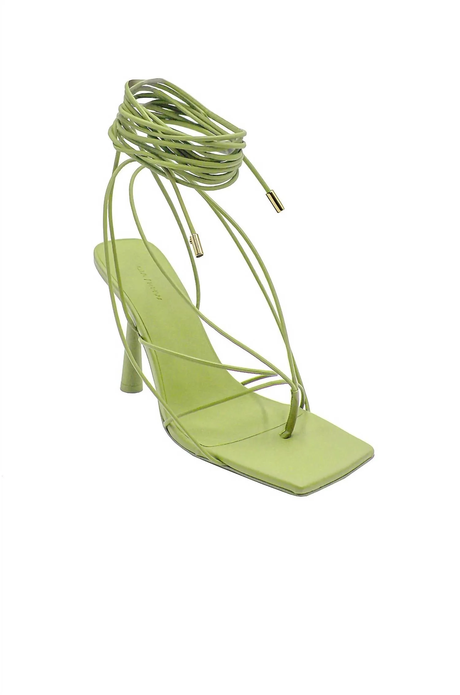 Women's Lace Up Sandals In Apple Green
