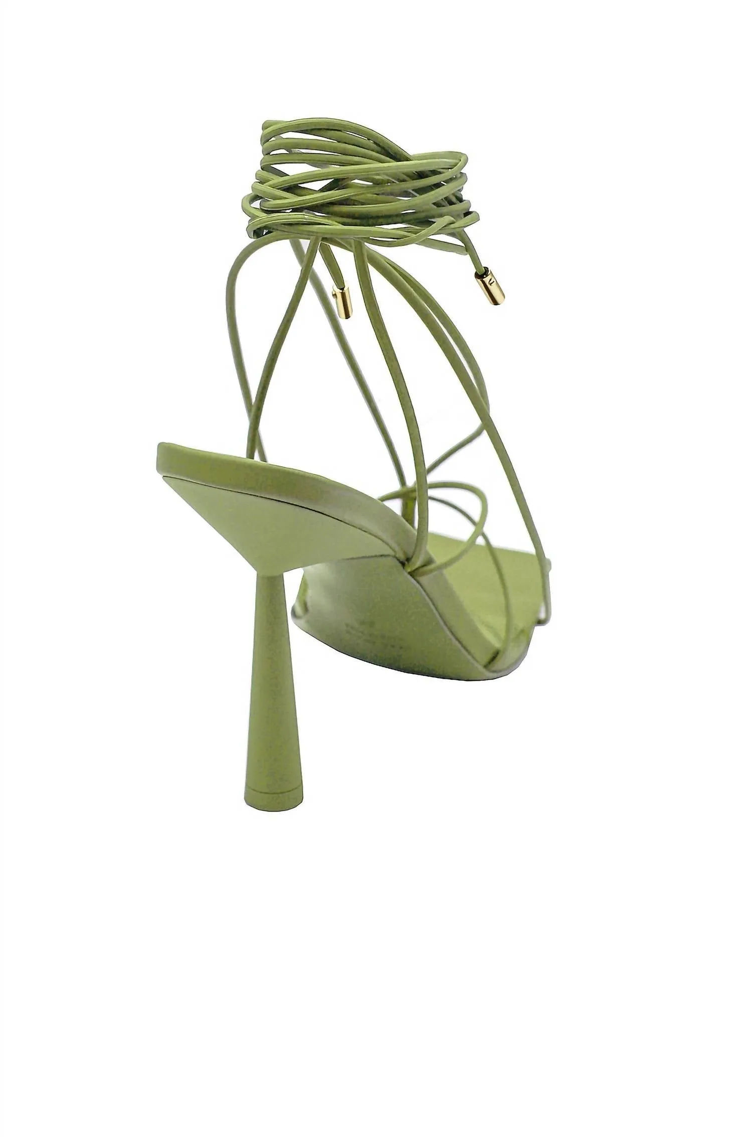 Women's Lace Up Sandals In Apple Green