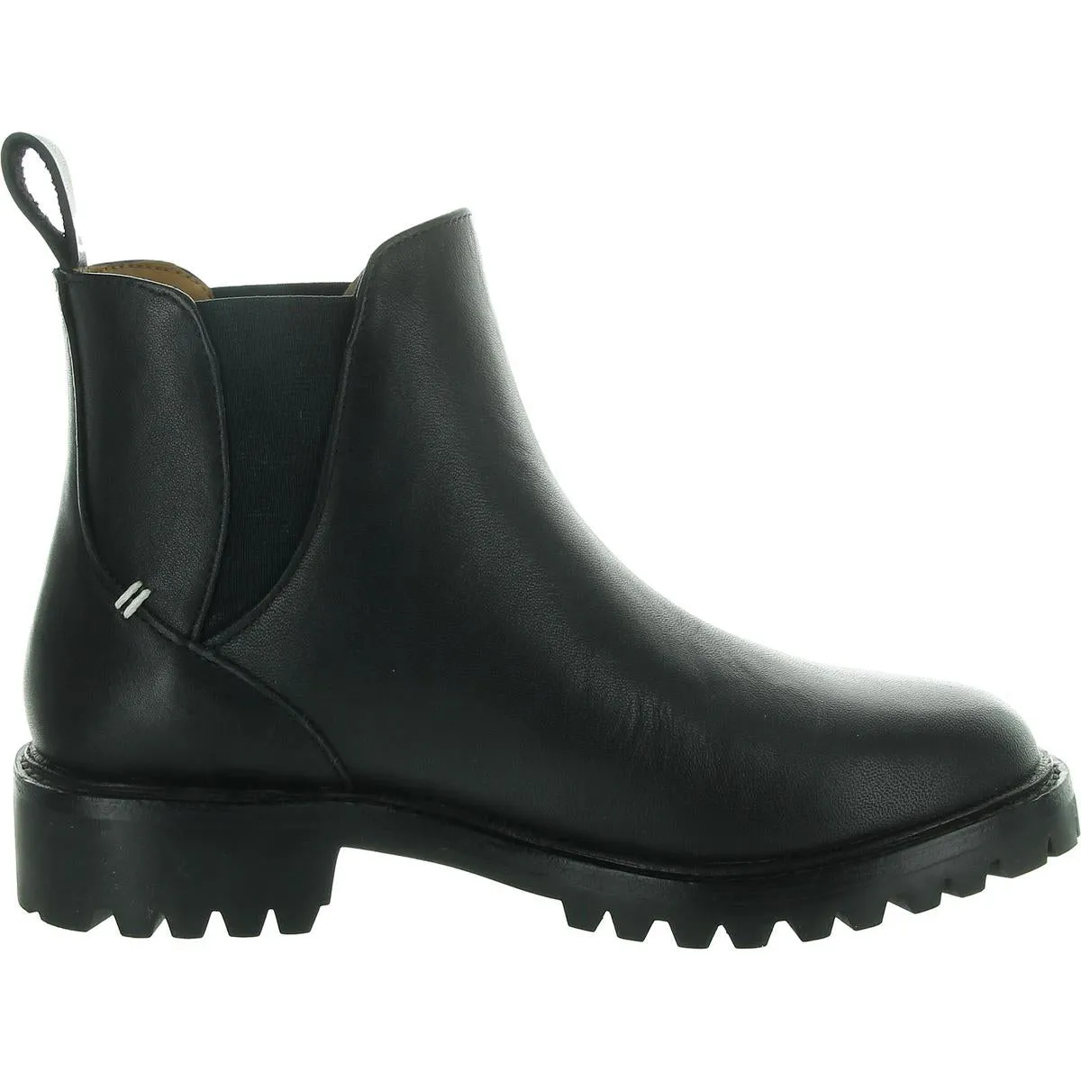Womens Laceless Faux Leather Ankle Boots