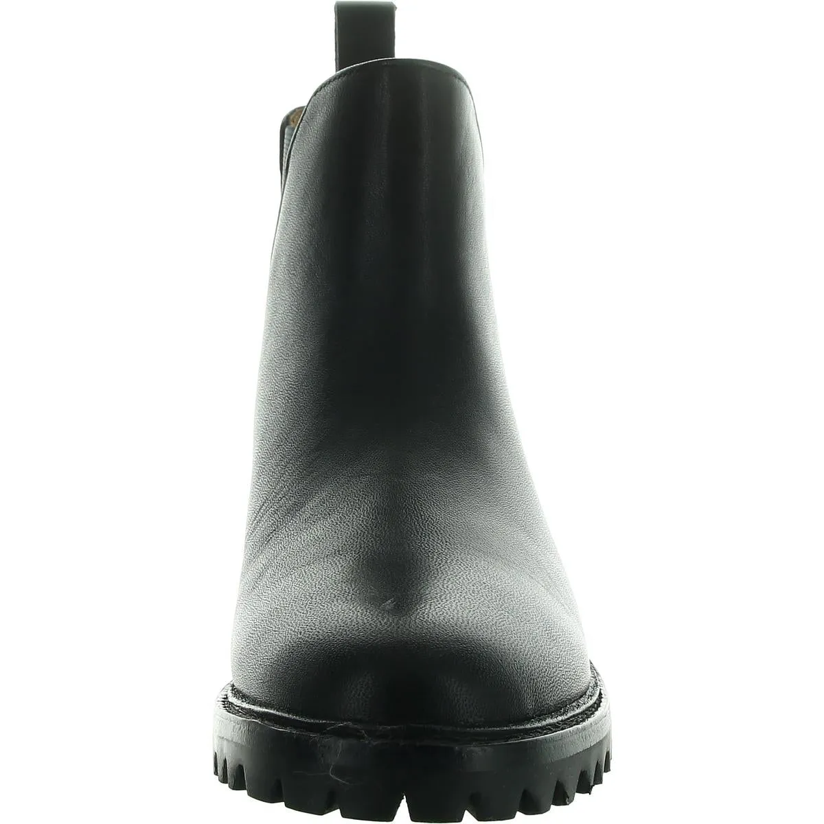 Womens Laceless Faux Leather Ankle Boots