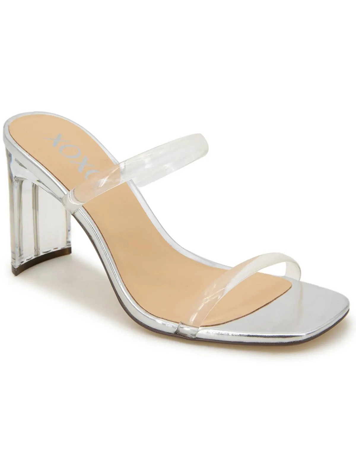 Womens Laceless Vinyl Block Heel