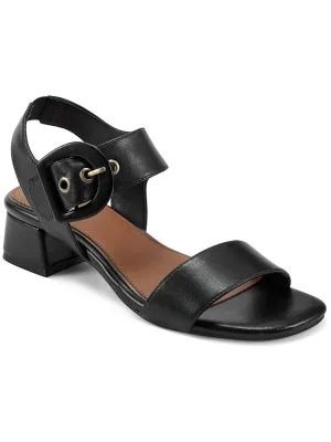 Womens Leather Ankle Strap Heels