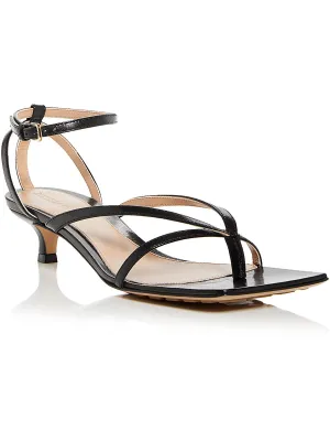 Womens Leather Kitten Heels