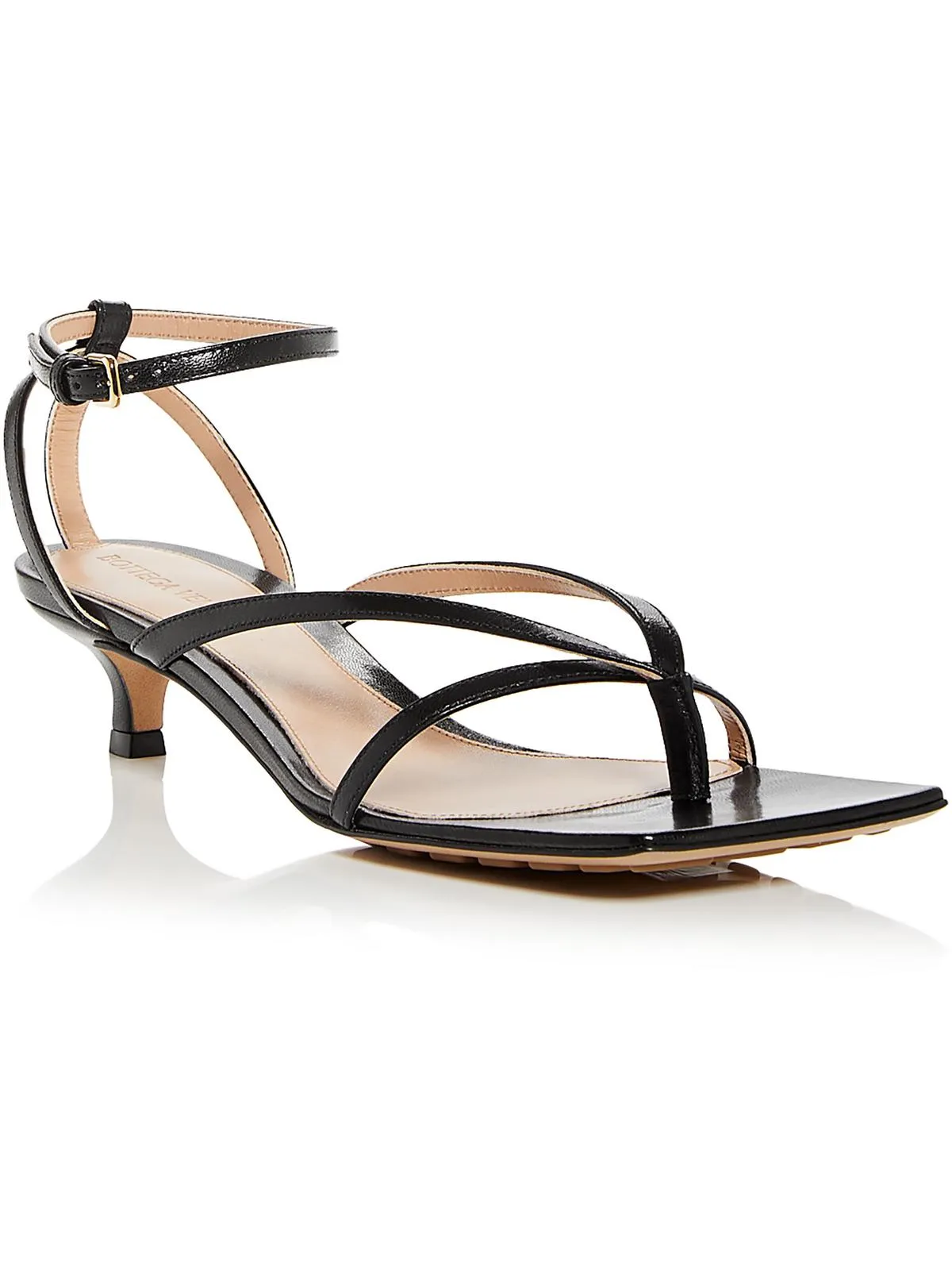 Womens Leather Kitten Heels