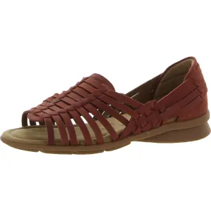 Womens Leather Memory Foam Huarache Sandals