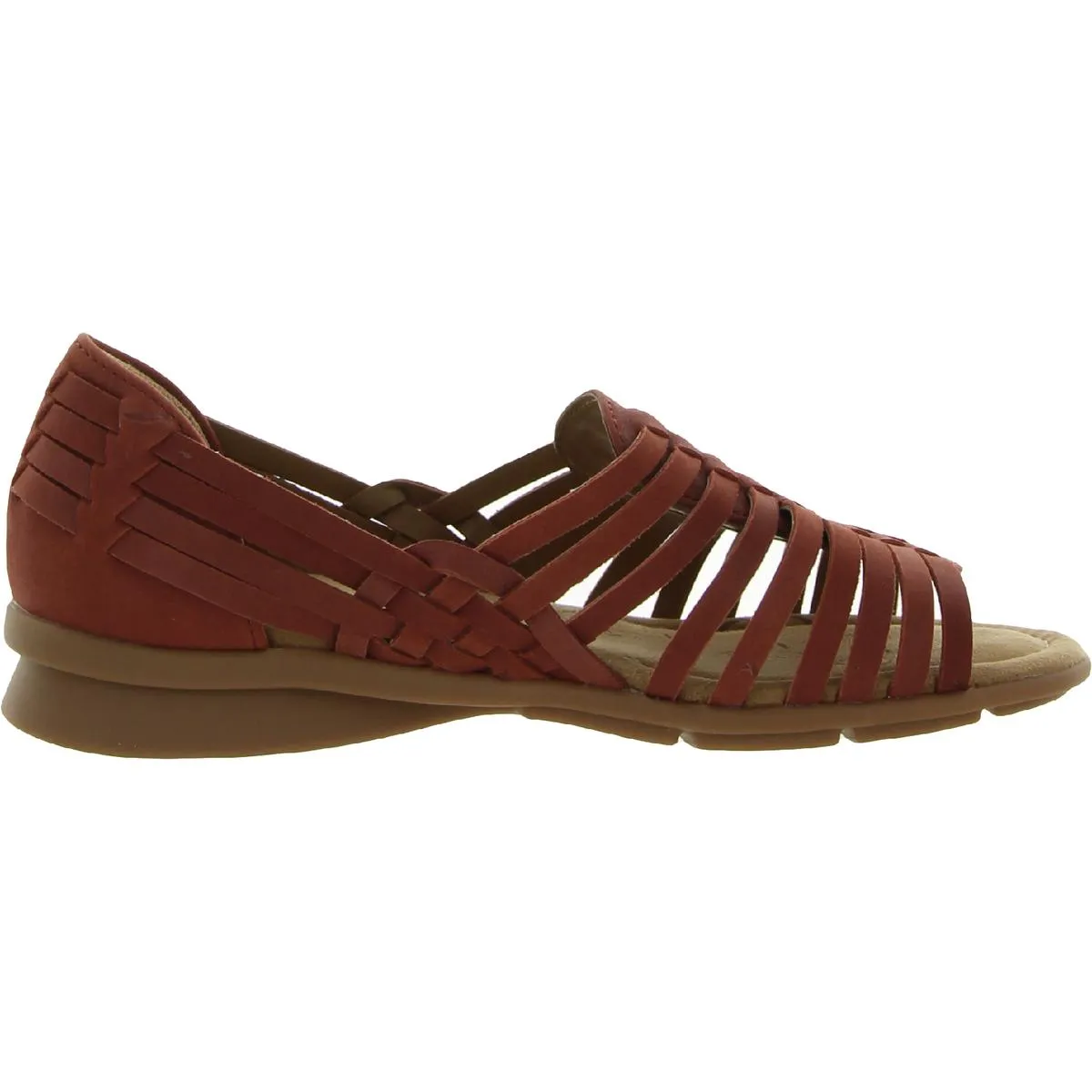 Womens Leather Memory Foam Huarache Sandals