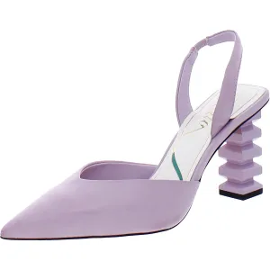 Womens Leather Pointed Toe Slingback Sandals