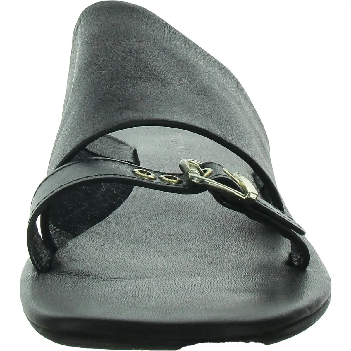 Womens Leather Square toe Flatform Sandals