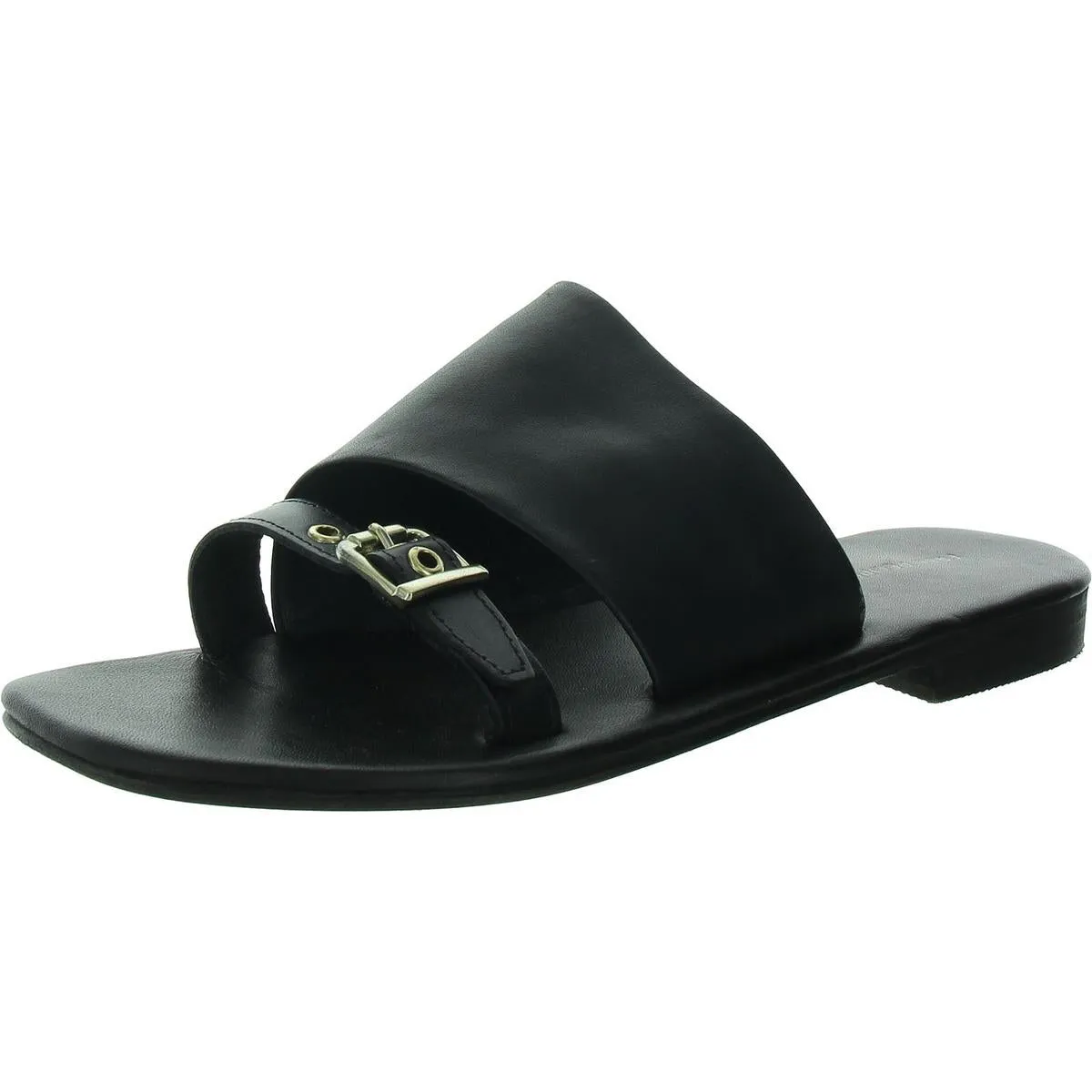 Womens Leather Square toe Flatform Sandals