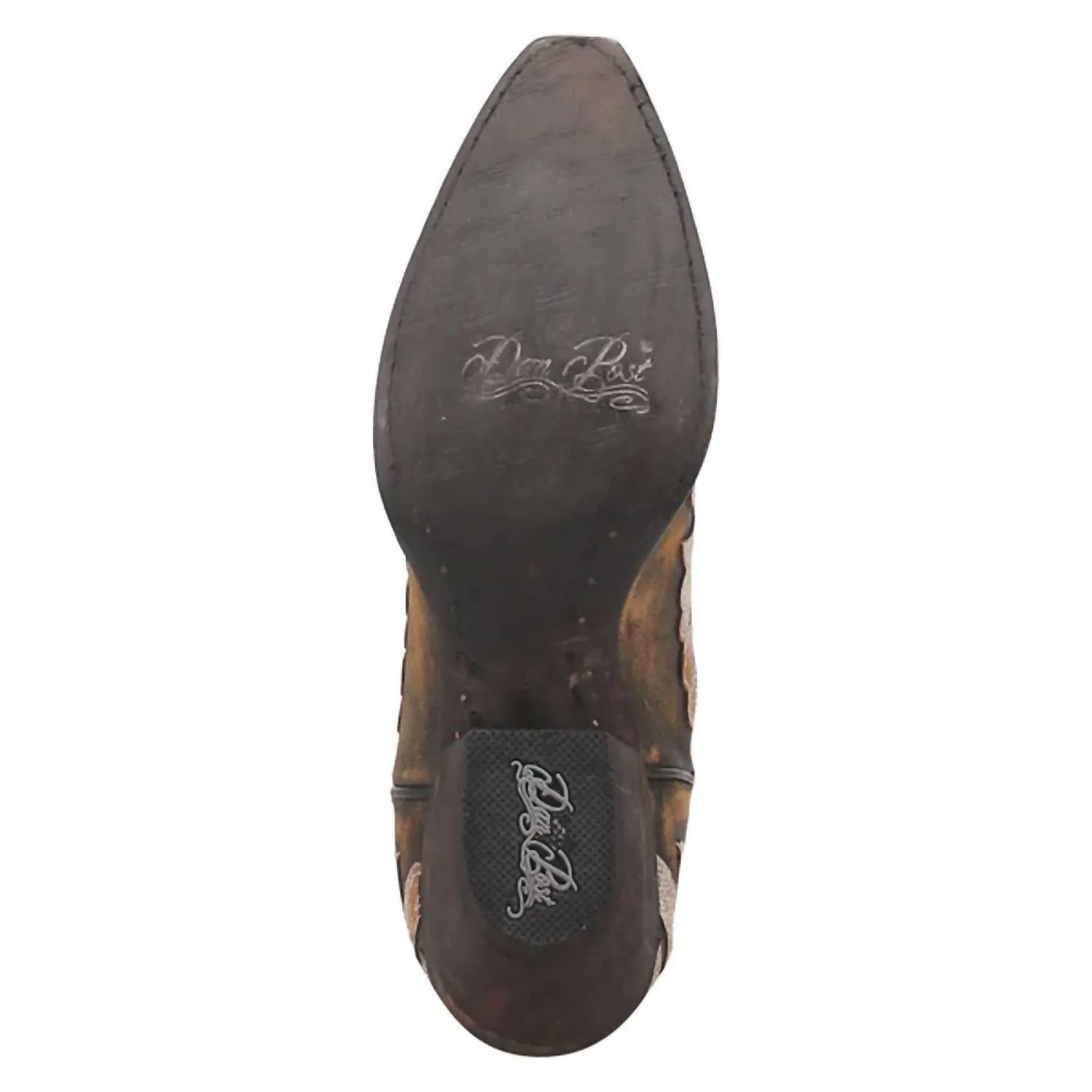 Women's Leather Western Cowboy Boots In Brown