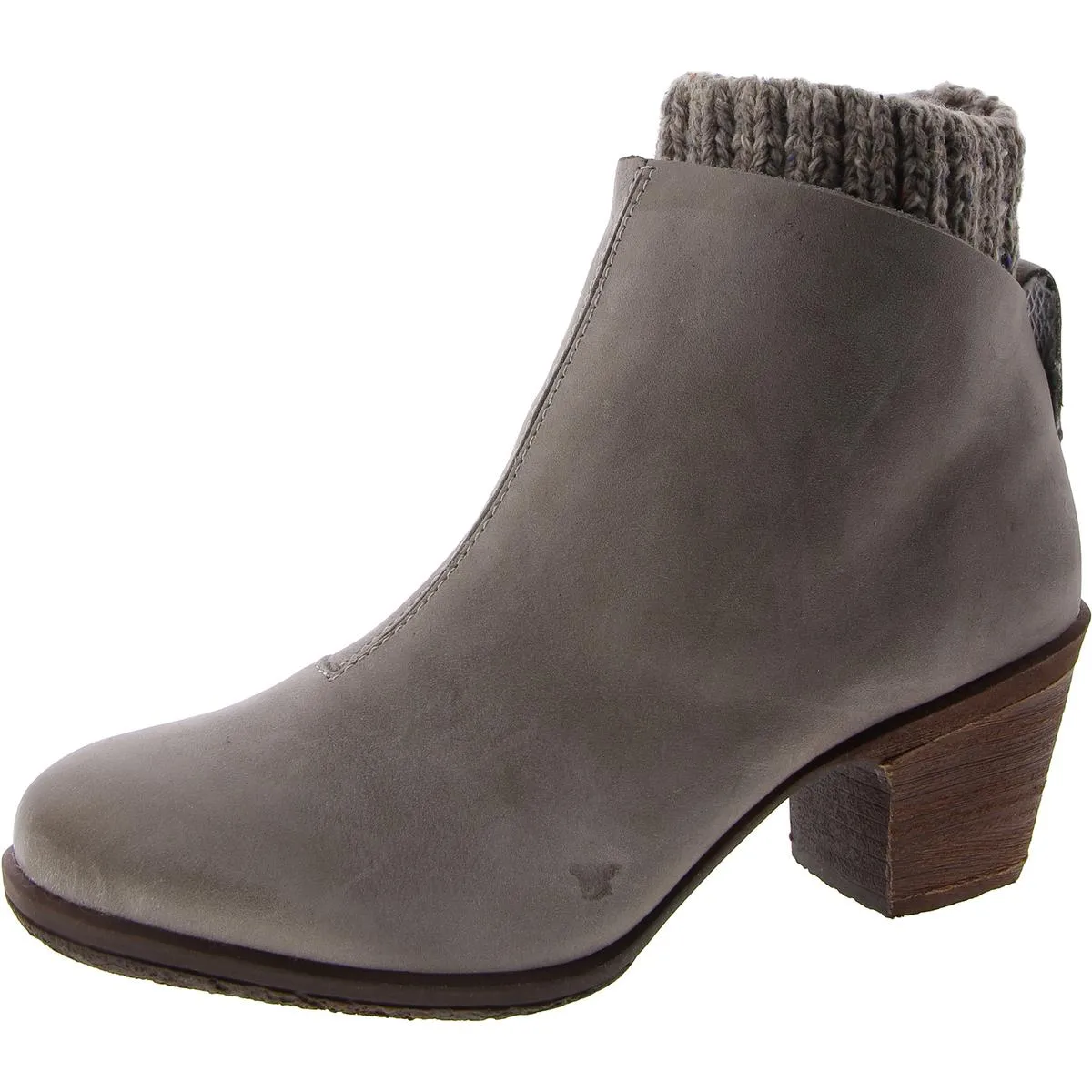 Womens Leather Zipper Ankle Boots