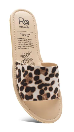 Women's Leopard Sandals In Brown