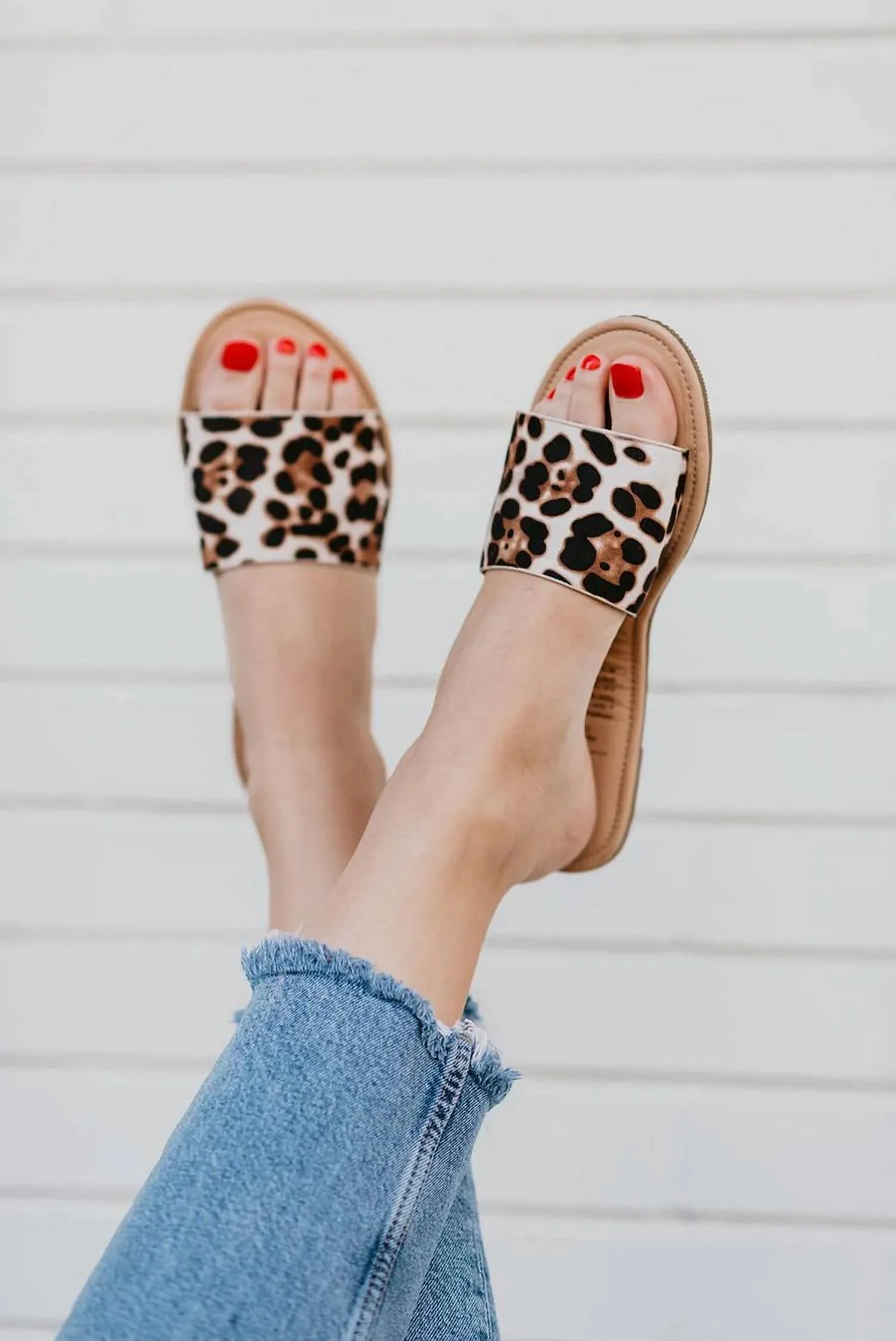 Women's Leopard Sandals In Brown