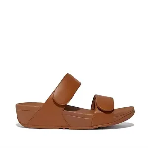 Women's Lulu Adjustable Leather Slide In Light Tan