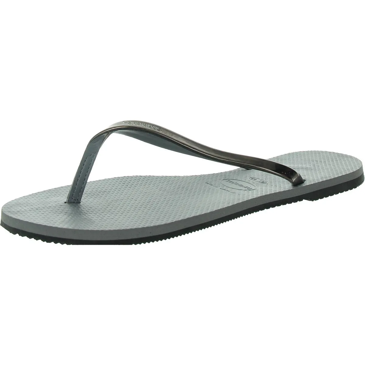 Womens Metallic Manmade Flip-Flops