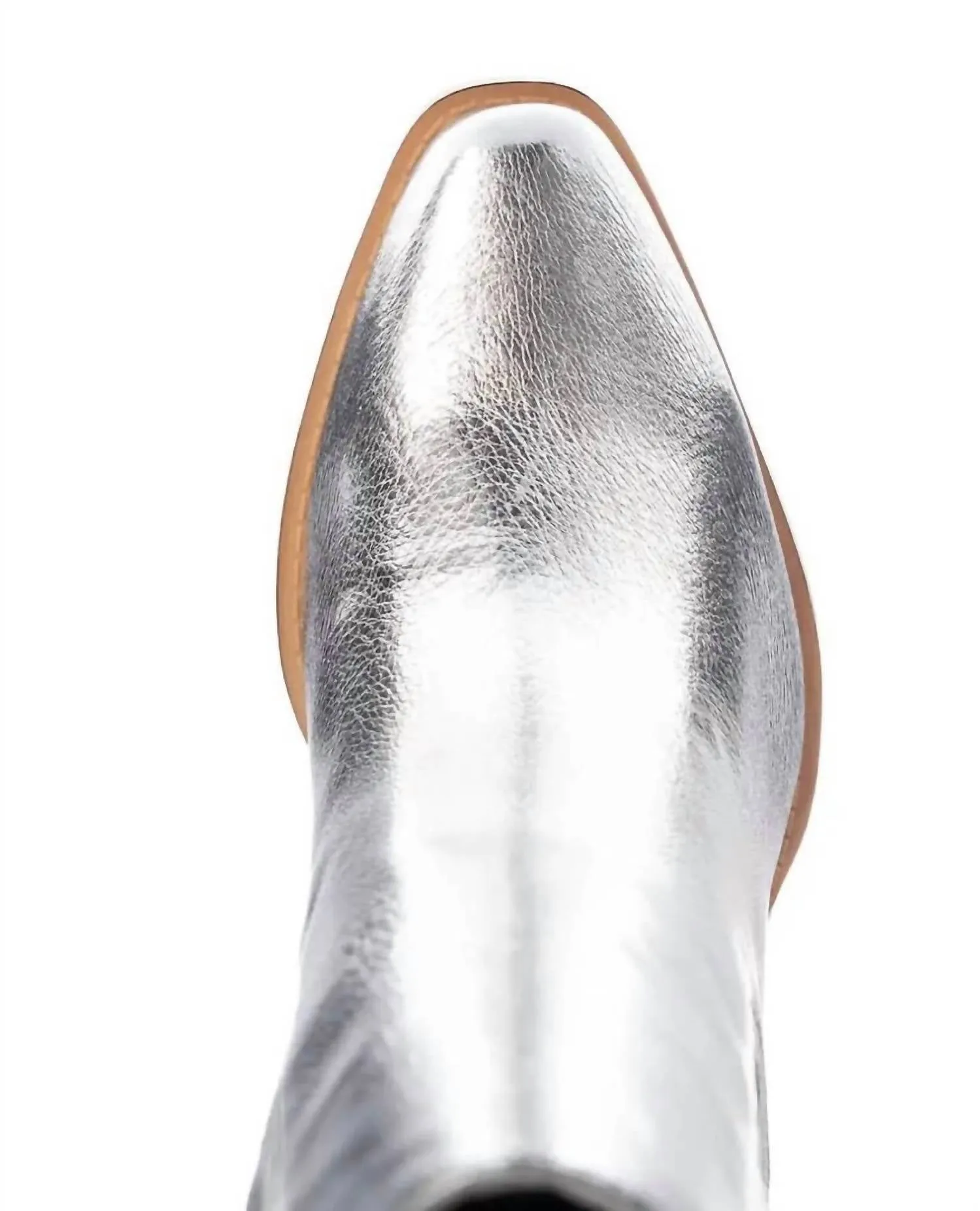 Women's Metallic Western Casual Boot In Silver