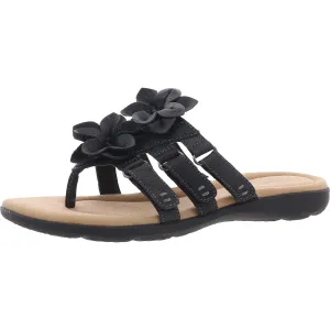 Womens Open Back Man Made Flip-Flops