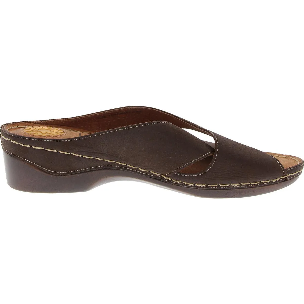 Womens Open Stitch Manmade Slide Sandals