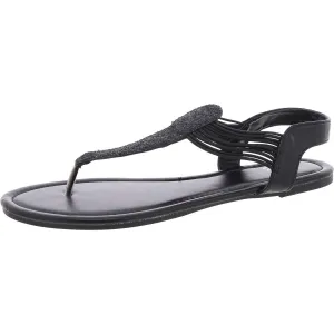 Womens Padded Insole Man Made Thong Sandals