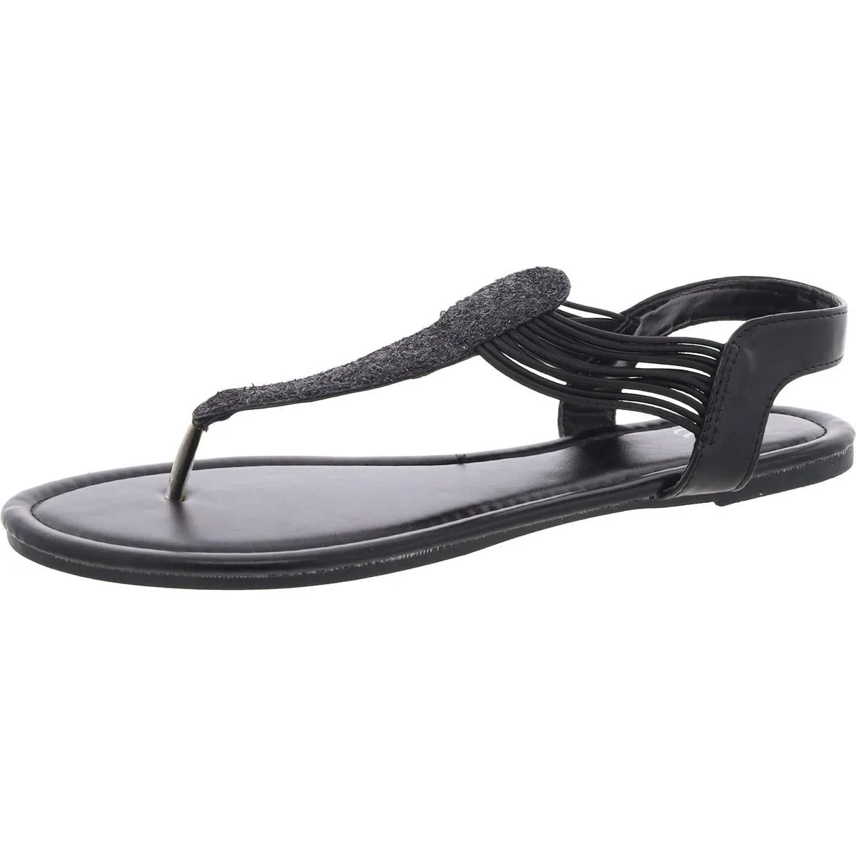 Womens Padded Insole Man Made Thong Sandals