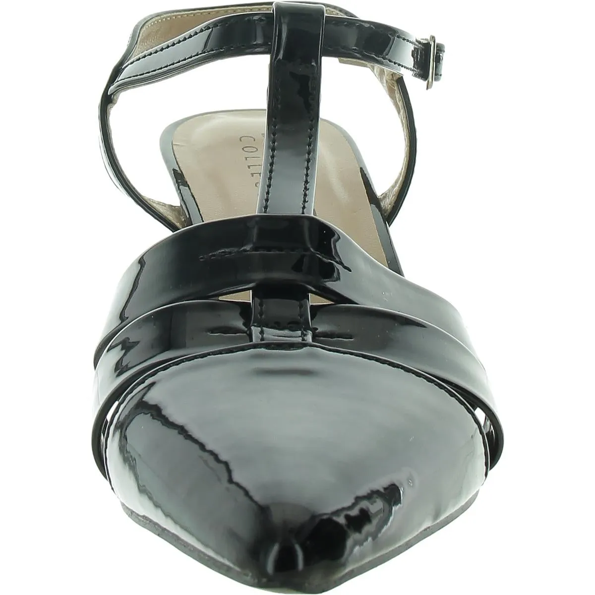 Womens Padded Insole Patent Ankle Strap