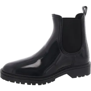 Womens Patent Block Heel Booties