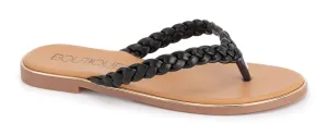 Women's Pigtail Sandals In Black