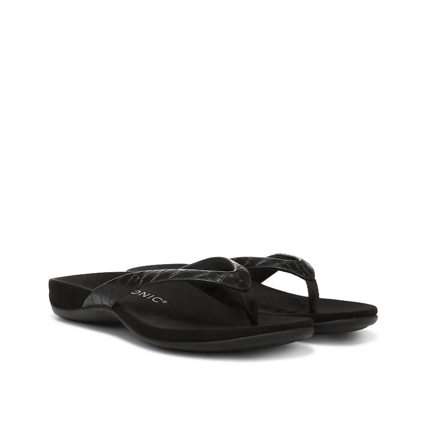 Women's Rest Dillon Sandals - Medium Width In Black Croco