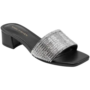 Womens Rhinestone Man Made Slide Sandals