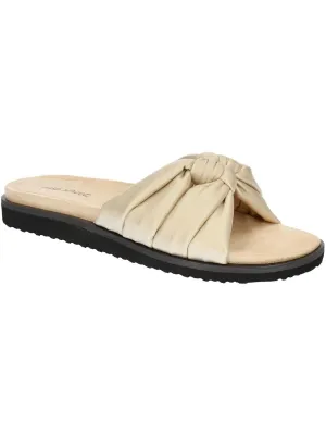 Womens Round Toe Flat Slide Sandals