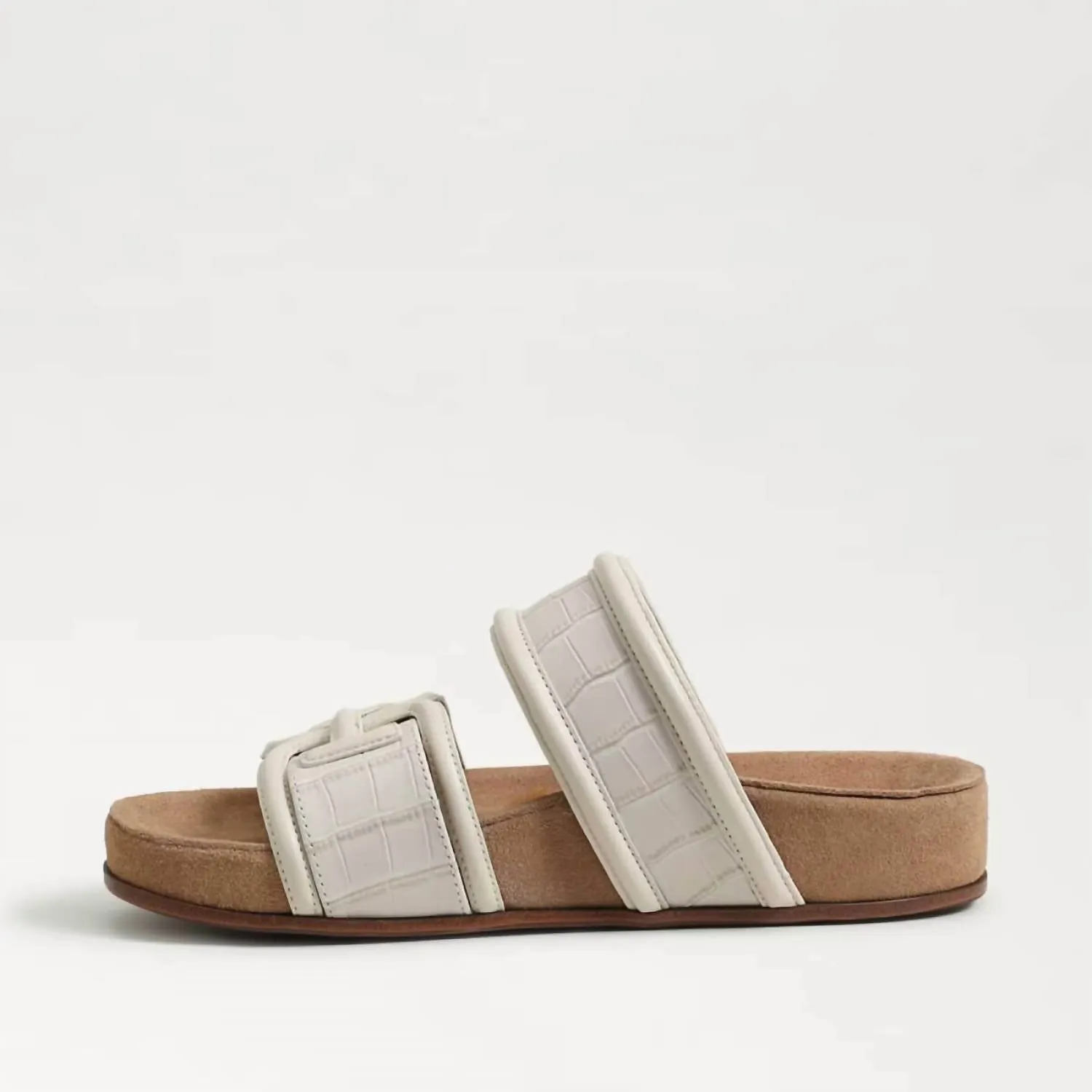 Women's Rowan Slide Footbed Sandal In Modern Ivory Leather