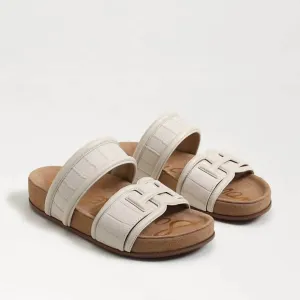 Women's Rowan Slide Footbed Sandal In Modern Ivory Leather