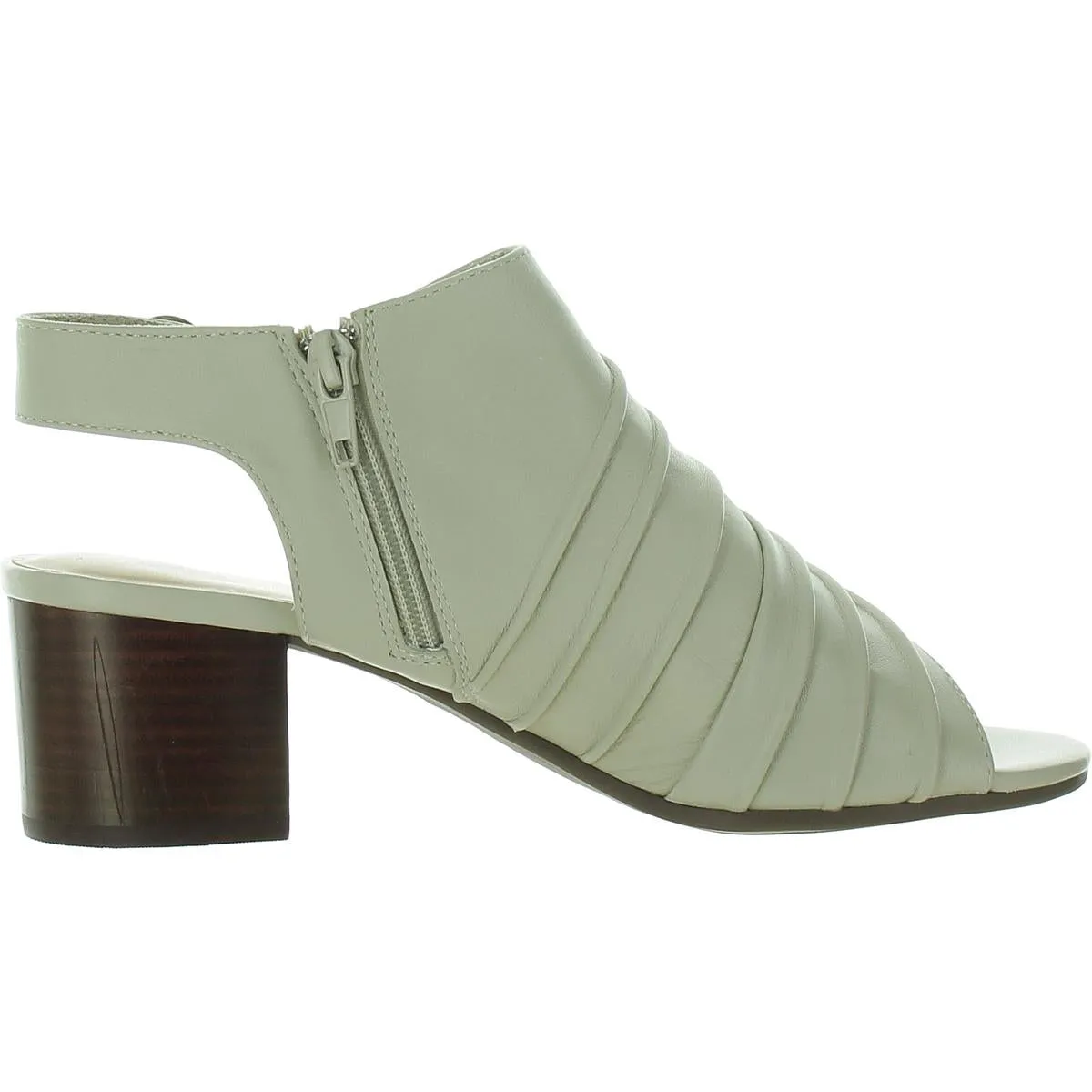 Womens Ruched Leather Ankle Strap
