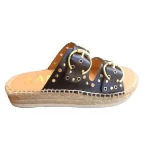 Women's Slip On Sandal In Black