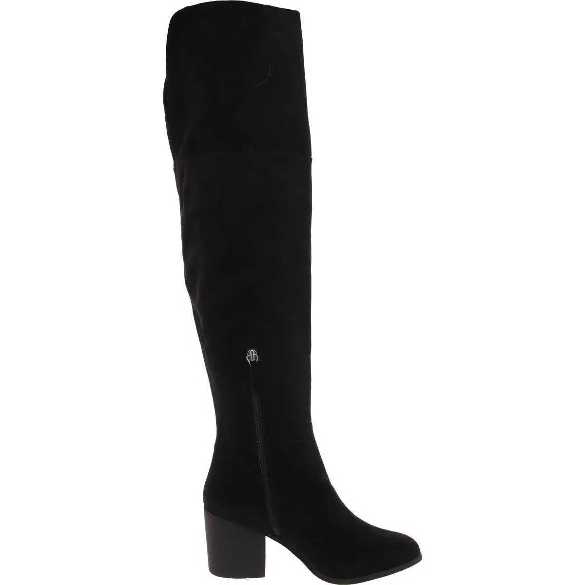 Womens Slit Faux Suede Over-The-Knee Boots
