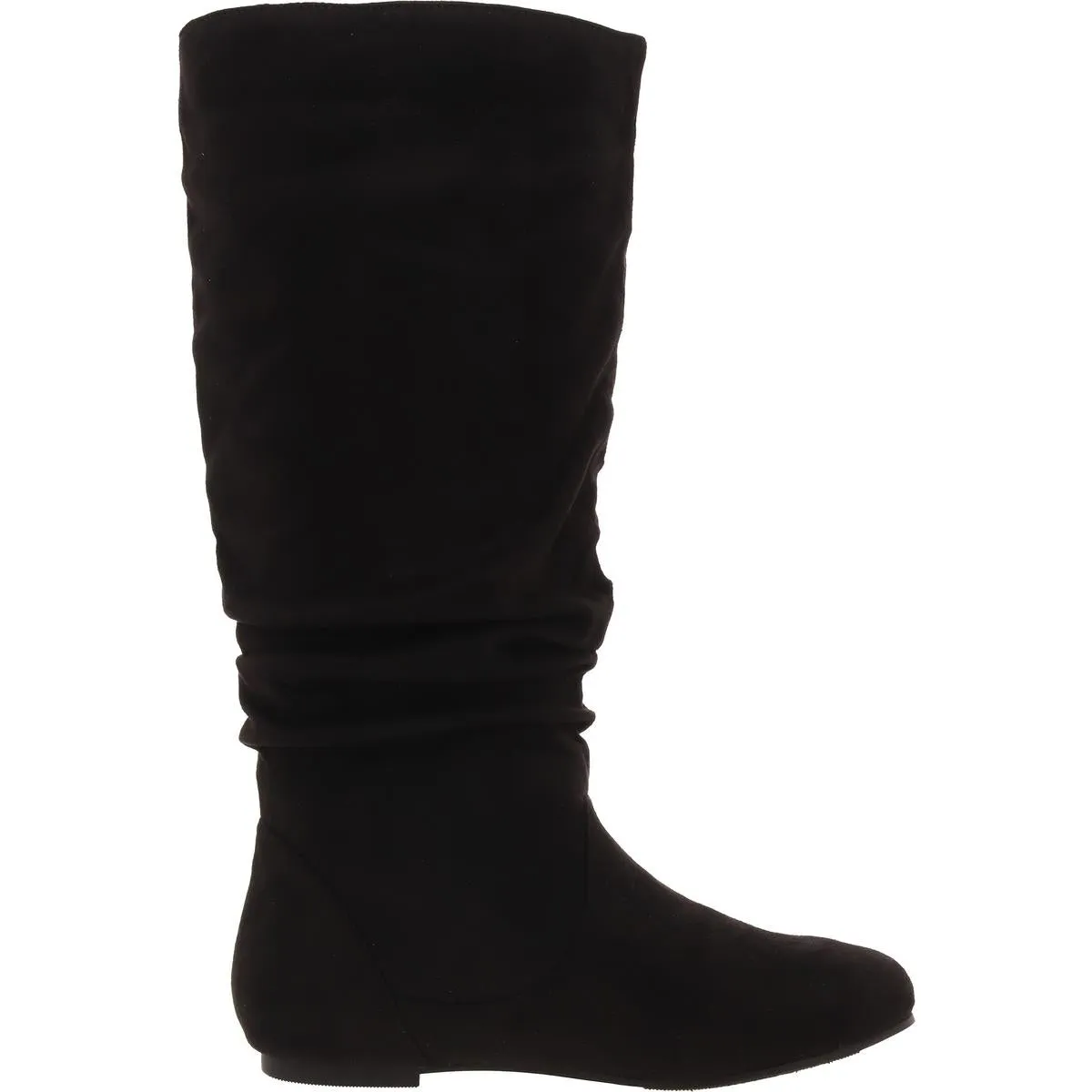 Womens Slouchy Faux Suede Mid-Calf Boots