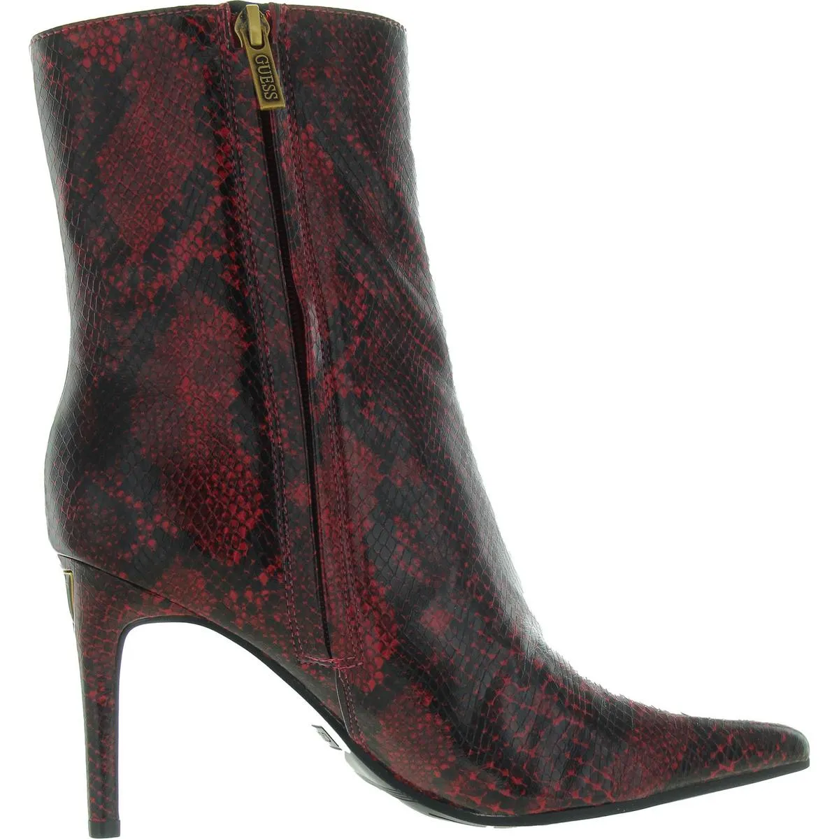 Womens Snake Print Man Made Mid-Calf Boots