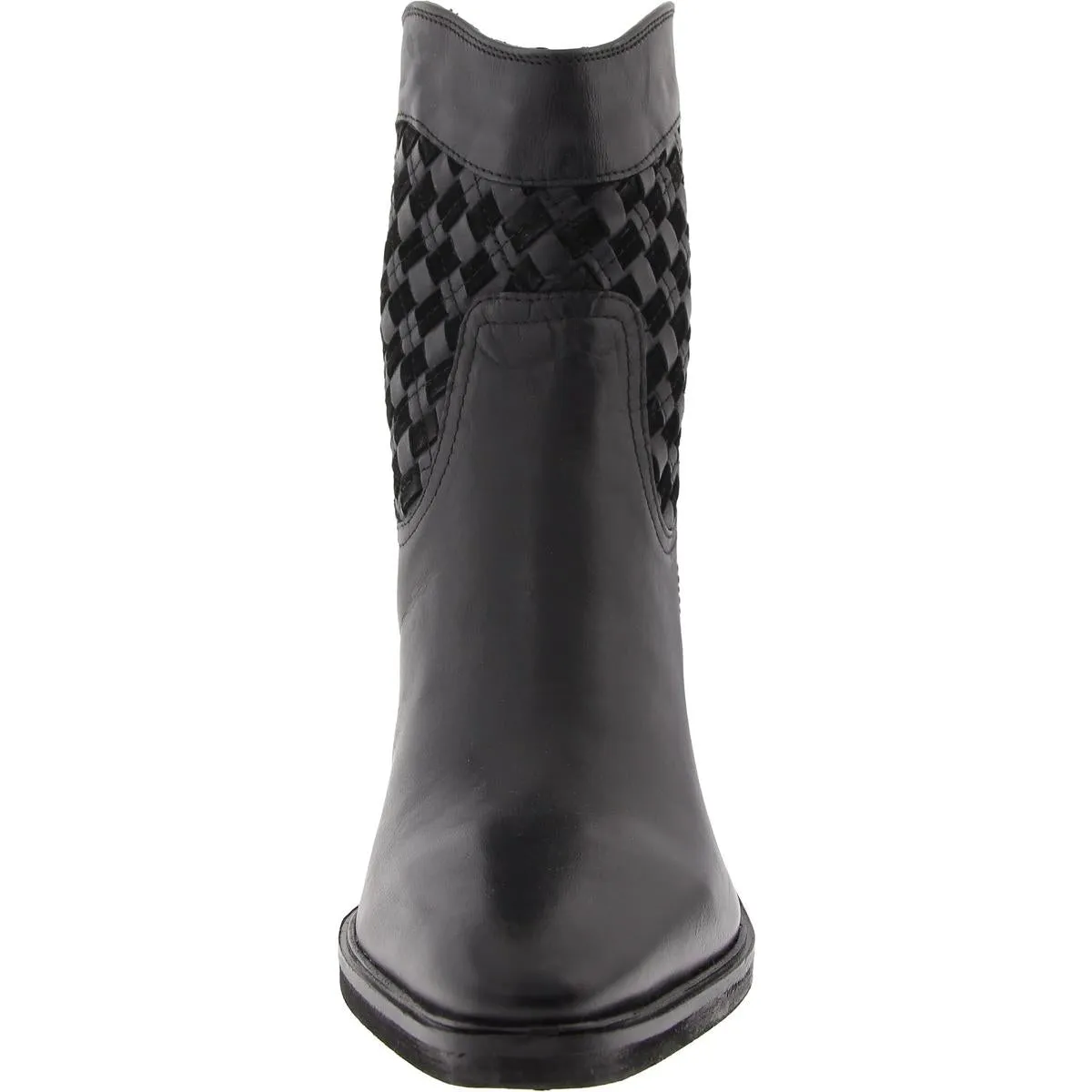 Womens Solid Leather Booties