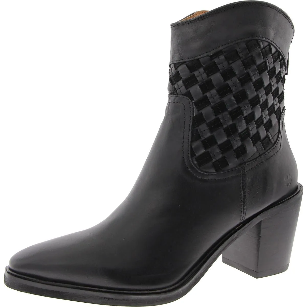 Womens Solid Leather Booties