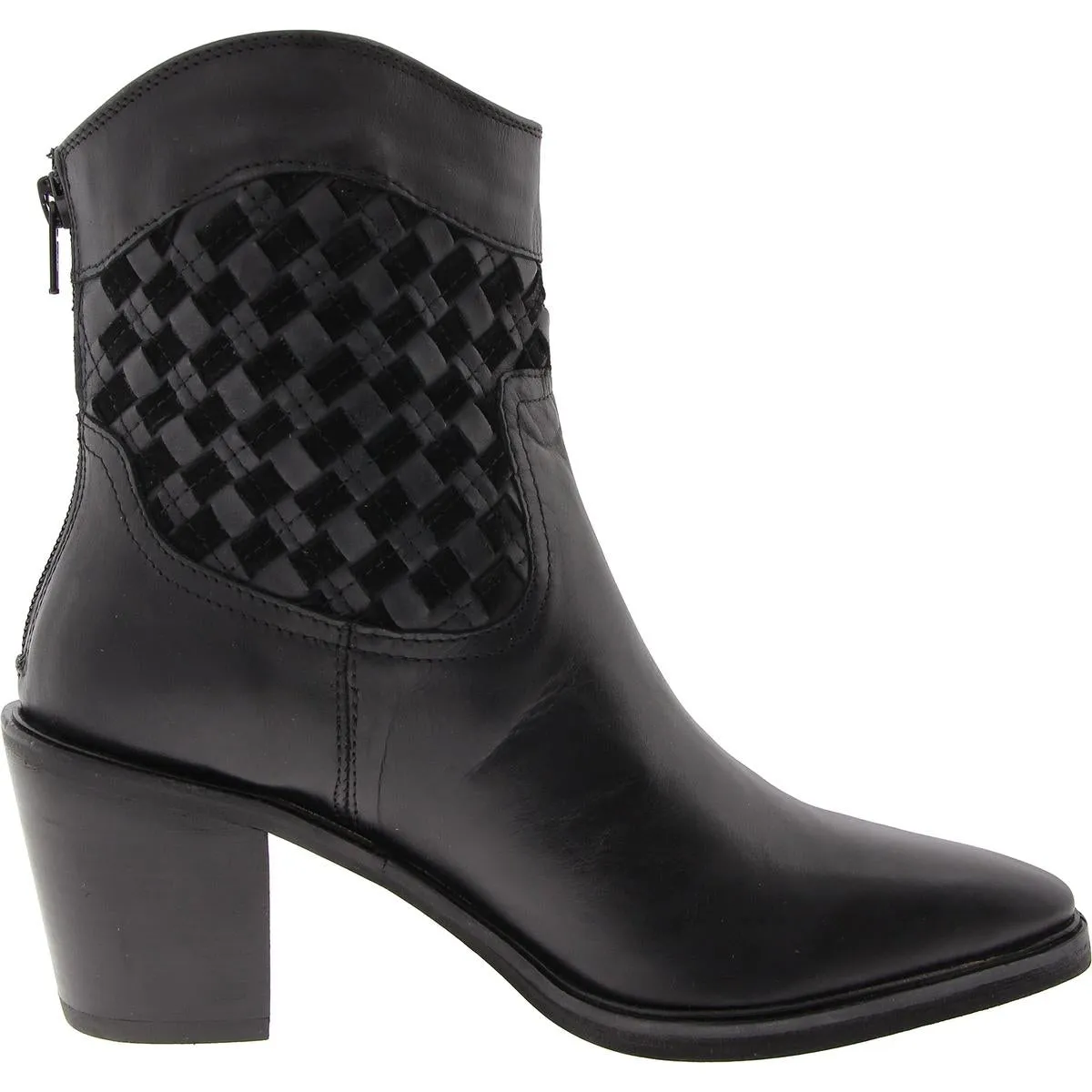 Womens Solid Leather Booties