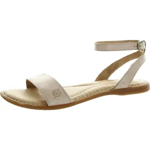 Womens Solid Leather Flatform Sandals