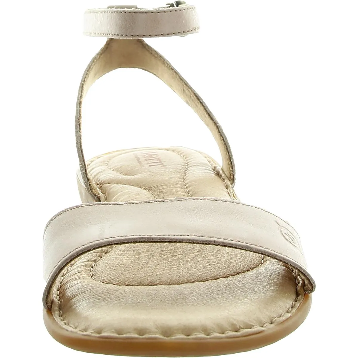 Womens Solid Leather Flatform Sandals