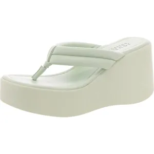 Womens Solid Man Made Platform Sandals