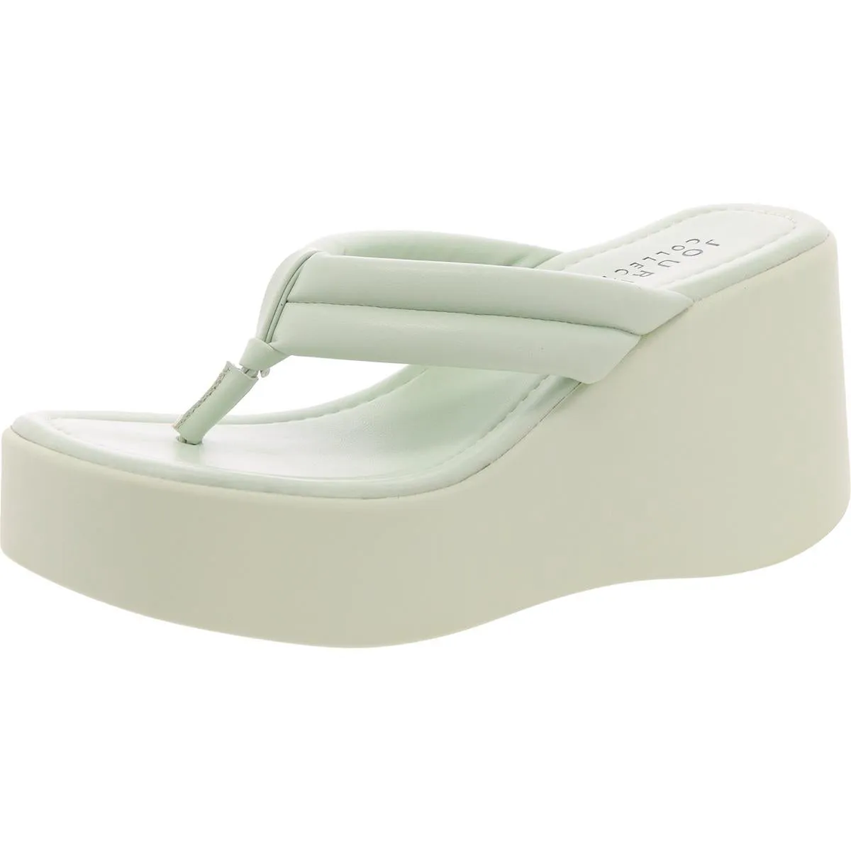 Womens Solid Man Made Platform Sandals