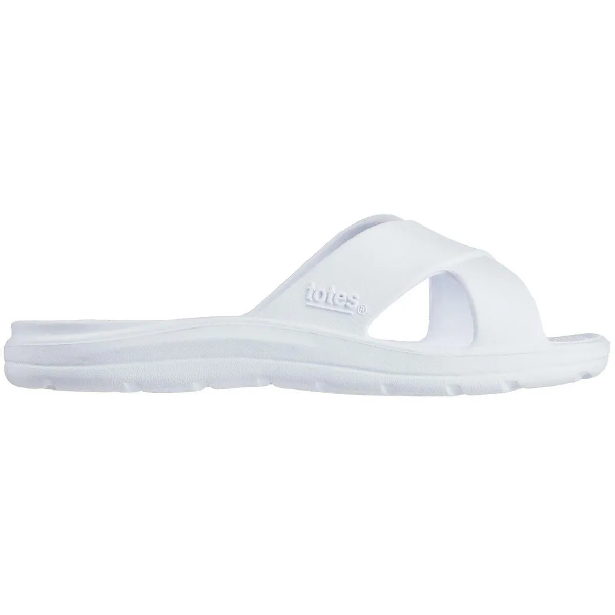 Womens Solid Man Made Slide Sandals