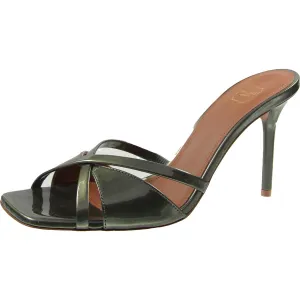 Womens Strappy Patent Leather Heels