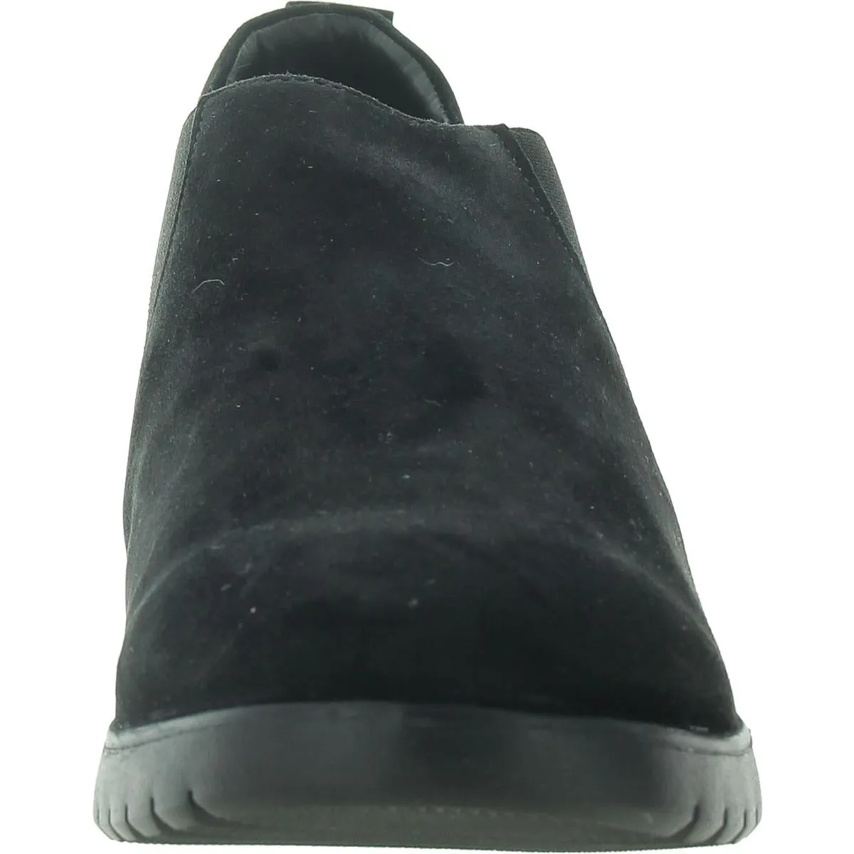 Womens Stretch Leather Wedge Boots