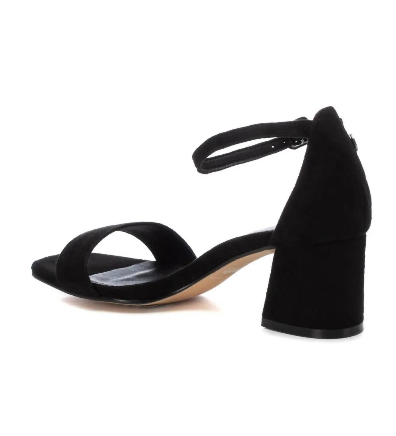 Women's Suede Heeled Sandals In Black