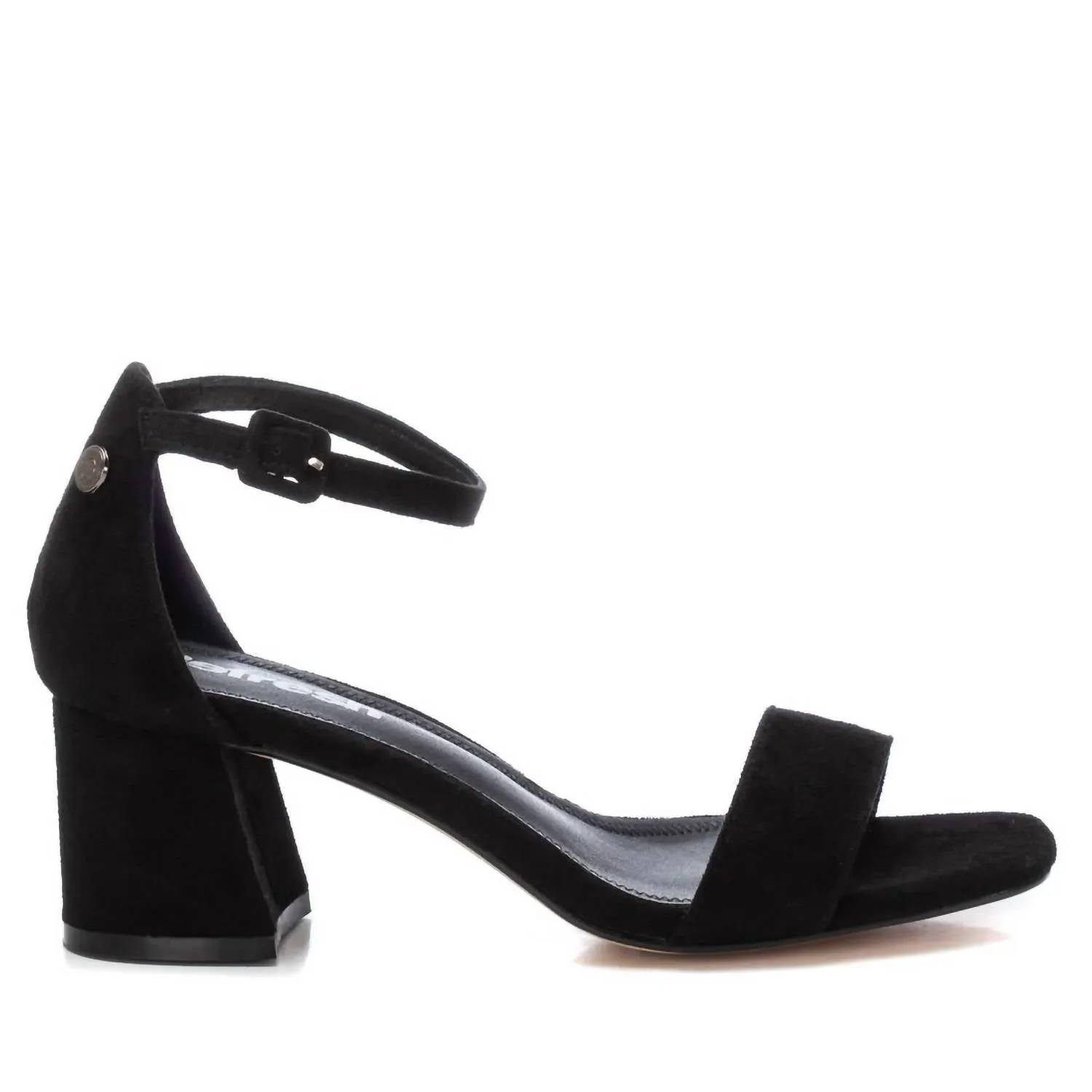 Women's Suede Heeled Sandals In Black
